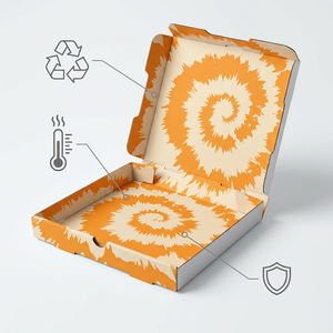Boîte à pizza personnalisée avec logo, en <span class=keywords><strong>carton</strong></span> ondulé E-flute, toutes tailles sur mesure pour fabricant de boîtes à pizza, emballage <span class=keywords><strong>alimentaire</strong></span> en <span class=keywords><strong>carton</strong></span> - Product Image 3