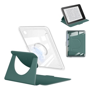 Casing Kobo Kulit PU Berputar untuk Kobo Clara Colour Libra Colour, Penutup Magnetik yang Dapat Dilepas, Kulit Belakang Transparan, Desain Kustom - Product Image 1