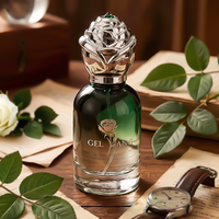 Nouveau produit, flacons de parfum de luxe Rose, 50 ml, flacon de parfum en verre rose, flacon de parfum rond