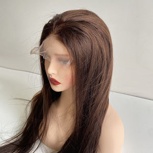 ब्राजीलियन लंबा जीवन नरम एकल दाता 100 मानव कच्चे 4 # रंग प्रकृति बालों के हाथ से बंधे रेशम की शीर्ष महिला टोपी - Product Image 2