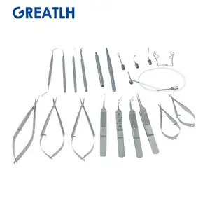 21 Stuks Roestvrijstalen Cataract Chirurgische Kit Microchirurgie Instrument Set Cataract Oftalmische Apparatuur Set