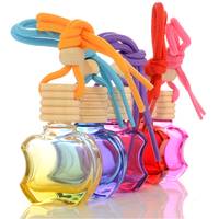 Vente en gros de flacons diffuseurs de parfum pour voiture en verre de 10 ml, multicolores et de formes variées, avec bouchon à vis