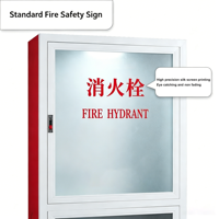Cadre de porte en alliage d'aluminium, boîte à hydrant 2-en-1, porte double vitrage, armoire pour extincteur, équipement de sécurité incendie