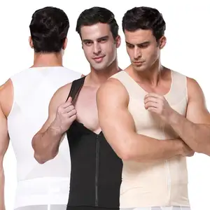 W088 180g Malla Cremallera N Ganchos Body Shaper Hot Ultra Body Shaper para hombres