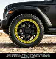 Ruedas Forjadas Geruida S3-00034 18-24 Personalizadas en Negro Mate y Amarillo Neón con Diseño Multirradio y Borde Profundo, Estándar DOT para Jeep Wrangler, 6 Años de Garantía