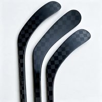 Bâton de hockey sur glace senior en fibre de carbone, monobloc, haute résistance, léger (380g), usage adulte/universel, plusieurs choix de lames
