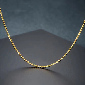 Collar de Cadena con Cuentas de Oro Real Puro de 18K AU750 de Moda de Lujo Lerca, Collar de Bolas Moderno para Mujer como Regalo - Product Image 3