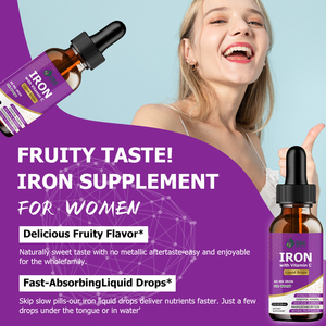 High Quality Iron <b>Liquid</b> Drops with Elemental Iron Hemoglobin Improves Focus Energy Helps Sustain Optimal Fruity Flavor - Product Image 6