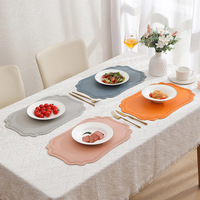 Sous-verres et sets de table en cuir PU personnalisables avec logo, imperméables, antidérapants et isolants, style nordique