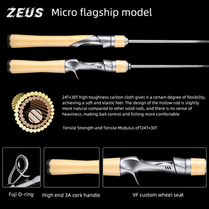 Equipo de pesca Bearking oficial Zeus alto carbono 1,5 m FUJI piezas señuelo caña de pescar BaitCasting y carrete giratorio - Product Image 4