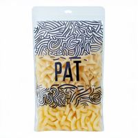 Sac en plastique pour pâtes/nouilles/pâtes/macaroni/riz imprimé personnalisé avec fenêtre transparente sans danger pour les aliments