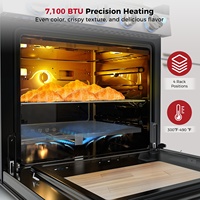Cuisinière Encastrable Professionnelle Junsky 21 Pouces pour VR, Gaz, 3 Brûleurs, Acier Inoxydable avec Four