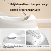 Chaise de toilette portable pour enfants avec garde-corps avant surélevé, couvercle amovible, toilette d'apprentissage en plastique pour garçons et filles, utilisation en voyage