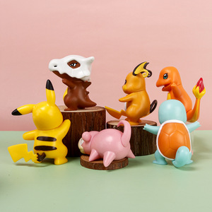 Set di 6 Figurine Anime <span class=keywords><strong>Pokémon</strong></span> in PVC, <span class=keywords><strong>Pikachu</strong></span>, Cubone, Raichu, Charmander, Squirtle, Slowpoke, Giocattoli da Collezione, Regalo per Bambini - Product Image 2
