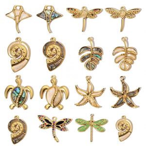Breloques tendance 2025 en acier inoxydable : libellule, coquillage, étoile, tortue, conque – Accessoires DIY pour la fabrication de bijoux - Product Image 1