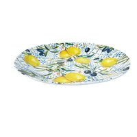 Assiettes à dîner en mélamine, décalcomanie complète, plats durables au citron pour restaurant, maison, cuisine, assiettes