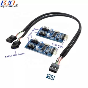 主板9针接头至4 * USB 2.0 9针公连接器集线器分离器适配器，带数据延长线0.3M - Product Image 1