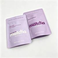 Pochette à fond plat avec finition mate imprimée sur mesure, dotée d'une valve de dégazage unidirectionnelle pour les grains de café et le café moulu OPP/VMPET/PE