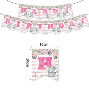 Lindo elefante Rosa tema Fiesta decoración estilo moderno taza de papel mantel niños cumpleaños lugar suministros - Product Image 5