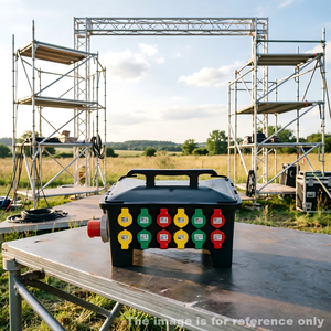 Heavy Duty 24-Channel 16A Stage Power Distributor, 125A 5-Pin Input, Large Power Box for Concerts & Events - Product Image 4