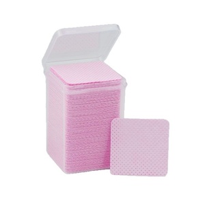 Tampons de coton pour le nettoyage des ongles, formes carrées, papillon, cœur - Dissolvant de <span class=keywords><strong>vernis</strong></span> à ongles, nettoyant pour colle à cils/bouches de flacons, emballage de base - Product Image 5