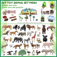 AiJH Vente en gros de figurines d'animaux sauvages en PVC solide personnalisées, figurines d'animaux de la ferme à faire soi-même, modèles d'animaux réalistes de toutes sortes