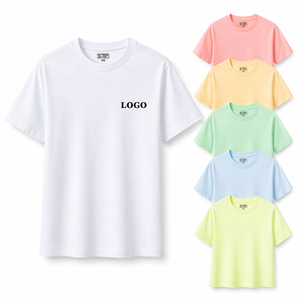 T-shirt d'été à col rond pour hommes en coton 250 grammes léger, respirant, imprimé, logo, cadeau promotionnel, chemises de travail OEM, vente en gros sur mesure - Product Image 1