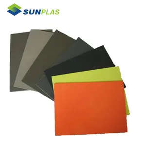 Sunplas best-seller Feuille plastique ABS noire antidérapante de 5mm d'épaisseur, résistante à l'usure, sans odeur ni toxicité