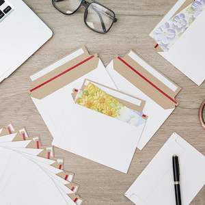 Enveloppes rigides pour envoi de photos avec adhésif, enveloppes d'expédition en carton pour documents (6,5 x 4,5 pouces, blanc) - Product Image 5