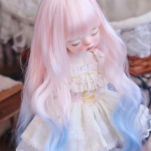 Nuevo diseño con excelente Peluca <span class=keywords><strong>de</strong></span> muñeca <span class=keywords><strong>de</strong></span> onda <span class=keywords><strong>de</strong></span> agua larga <span class=keywords><strong>de</strong></span> alta calidad para pelucas <span class=keywords><strong>de</strong></span> muñeca rosa <span class=keywords><strong>azul</strong></span> para muñecas negras American Girl - Product Image 4