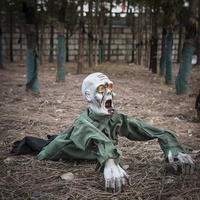 Jouet électrique à commande vocale, fantôme chauve rampant, accessoires amusants pour farces d'Halloween pour jeunes, maison hantée