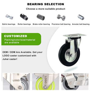 O rolamento de rolo de borracha do padrão europeu 70-150kg roda rodízios industriais - Product Image 3