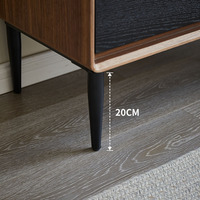 Commode sur pied en bois massif, style rétro et simple, pour chambre à coucher ou salon, meuble de rangement domestique