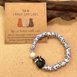 Natural Stone Bracelet Colorful Glass Beaded Strength and Courage Laser <b>Engraved</b> Logo for Wholesalers Flexible Payment Terms - Product Image 2