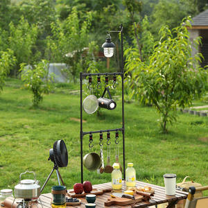 Estante de almacenamiento multifuncional para escritorio, soporte plegable de aleación de aluminio para equipo de acampada, utensilios de picnic y barbacoa - Product Image 3