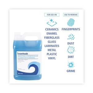 Nettoyant pour vitres industriel à base d'ammoniaque Boardwalk BWK4714AEA, bouteille de 1 gallon, qualité commerciale - Product Image 2