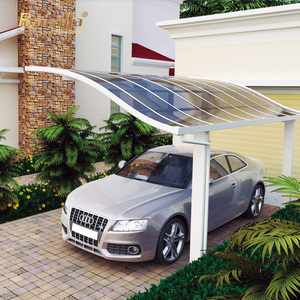 Venda quente Moderno Simples Garagem com Alumínio Quadro De Liga e Folha De Fibra De Vidro para Garagem Do Carro & Estacionamento Ao Ar Livre Shed Uso