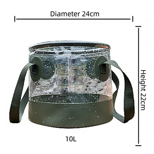 Bañera portátil de PVC transparente, cubo plegable, lavabo de Camping plegable para lavar bebidas y equipo de pesca - Product Image 6