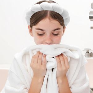 رباط رأس إسفنجي سبا لغسل الوجه وعصابات رأس للعناية بالماكياج إكسسوارات شعر دش تيري أربطة رأس قماشية للنساء - Product Image 2