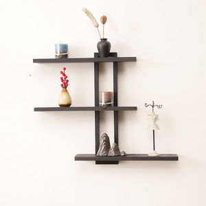 Floating Wall <b>Shelf</b> Wooden 3 Tier Rectangular Wall Mounted Storage Rack For Bathroom <b>Bedroom</b> Decorative Vase Display - Product Image 1