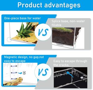 Hete Verkoop Doorzichtige Acryl Kooi Reptiel Terrarium Tank Heremietkrab Bebaarde Dragon Springen Spin Display Rek Behuizing Huisdier Kooi - Product Image 5