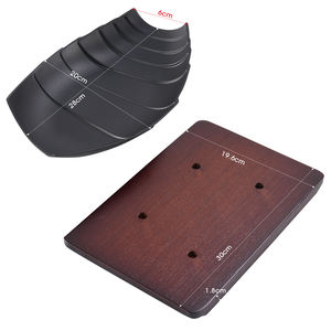 Set di Padelle <span class=keywords><strong>in</strong></span> <span class=keywords><strong>Ghisa</strong></span> per Grigliare Bistecche con Base <span class=keywords><strong>in</strong></span> Legno per Cucina e BBQ - Product Image 2