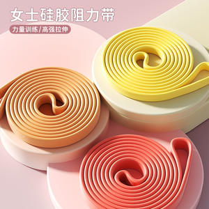 Bande de résistance en silicone, 2080mm, bande élastique portable pour l'entraînement en force, le yoga, les exercices d'étirement, équipement de fitness - Product Image 2