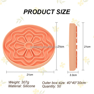 Neues Design Haustier-Fressnapf mit Langsamer Fütterung Blumenform BPA-frei Personalisierter Slow-Feeder Silikon-Hundenapf - Product Image 5