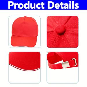 Gorra de béisbol ajustada de 5 paneles, sombreros bordados personalizados, publicidad comercial, gorra de Golf personalizada de algodón y poliéster promocional - Product Image 3