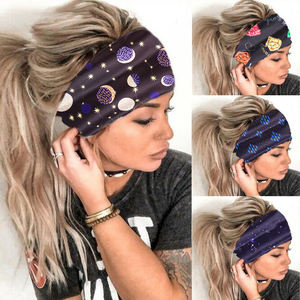 Grossiste Bandeaux Larges Bohèmes Élastiques Papillon Bandana Yoga Imprimé Floral Élégant pour Cheveux Femme 2021 - Product Image 4