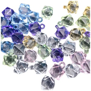 Acrylic Faceted Diamond Shaped Pendant Beads 16mm For Jewelry Making Loose Beads With Hole <b>Clear</b> Colorful <b>Resin</b> Craft Supplies - Product Image 4