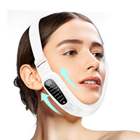 Ceinture de remodelage facial en V avec vibration pour le soin du double menton et le soutien du contour du visage