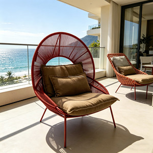 Vente chaude usine : Fauteuil inclinable moderne en rotin tressé pour intérieur et extérieur, idéal pour <span class=keywords><strong>jardin</strong></span>, balcon, terrasse et cour. - Product Image 4