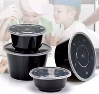 Contenants en plastique écologiques durables avec couvercles à clipser sécurisés pour la vaisselle, le stockage alimentaire, la préparation des repas, adaptés au congélateur, réutilisables pour la cuisine